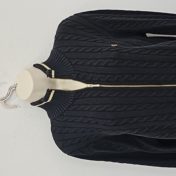 Ralph Lauren Striped Zip-up Jacket w/ Logo Hardware (Size: L) - Picture 8 of 13